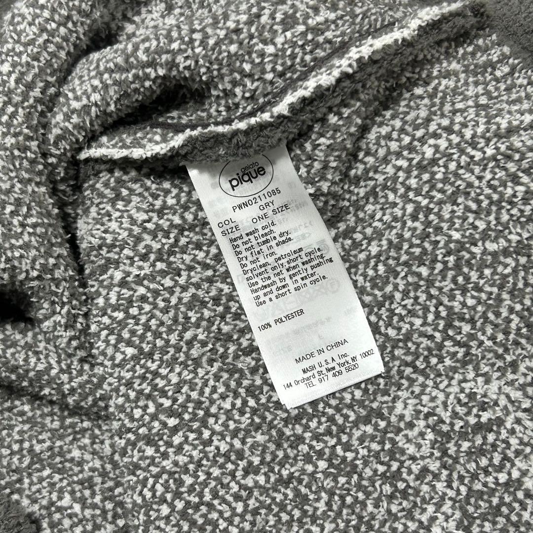 新品タグ付き⭐︎ジェラートピケ　パウダーロゴジャガードドレス　グレー