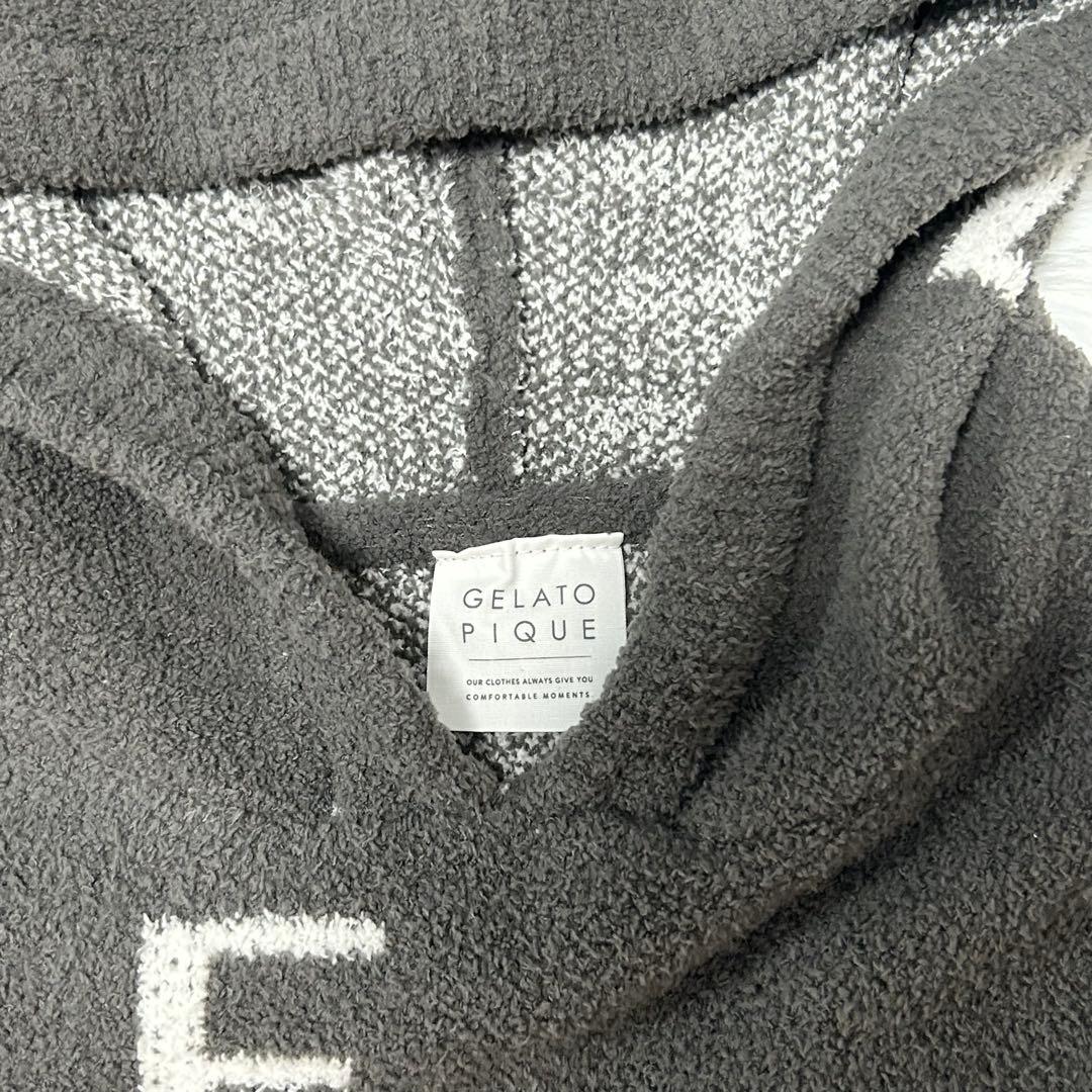 新品タグ付き⭐︎ジェラートピケ　パウダーロゴジャガードドレス　グレー