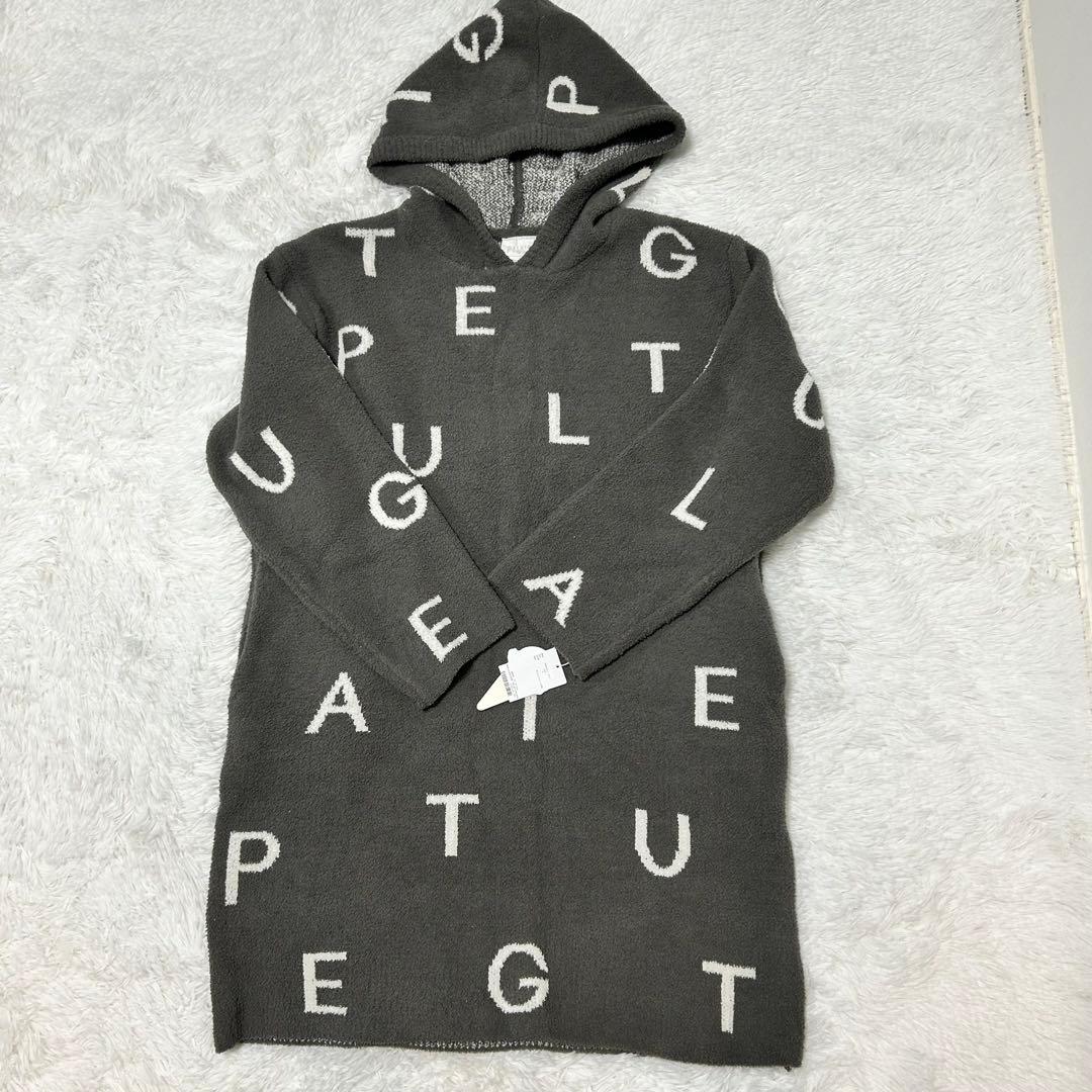 新品タグ付き⭐︎ジェラートピケ　パウダーロゴジャガードドレス　グレー