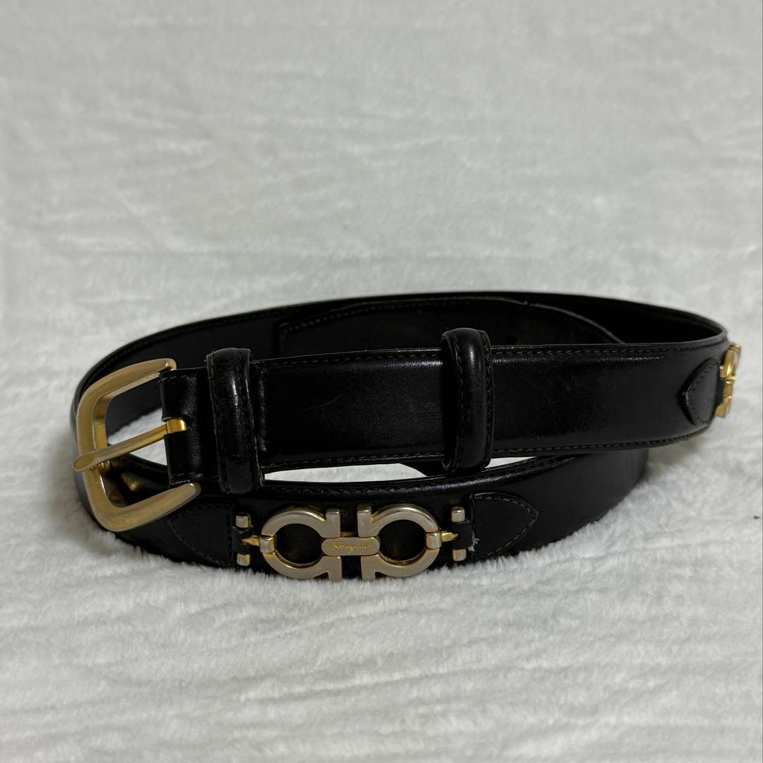 フェラガモ★ベルト★ダブルガンチーニ★レザー★黒系