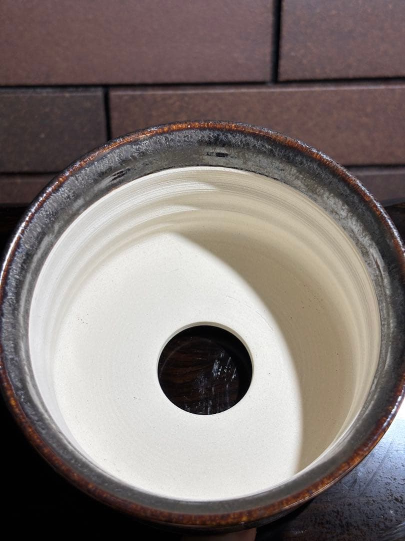 中川智治　植木鉢　作家鉢　陶器鉢