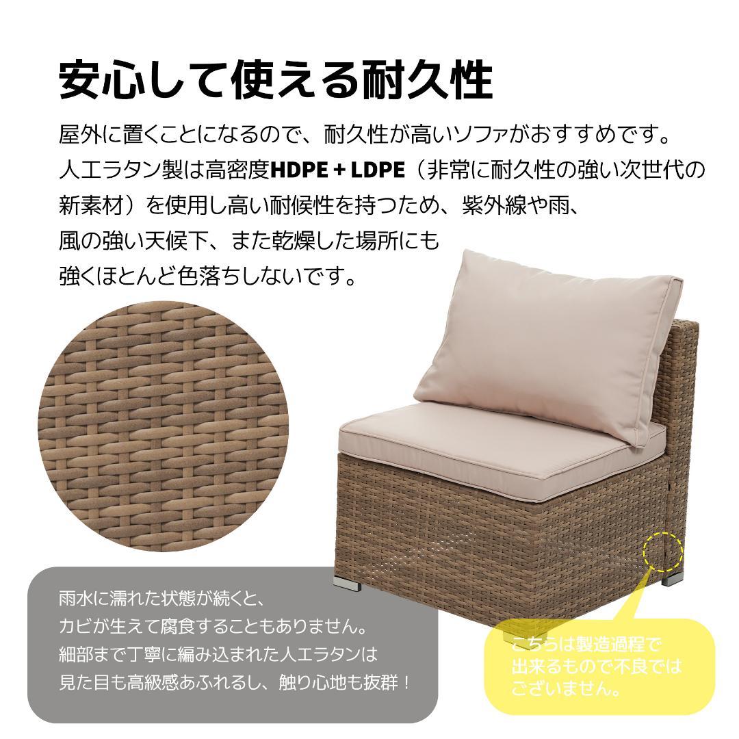 パラソル付き ガーデンファニチャー 5点 ガーデン テーブル チェアー ラタン調