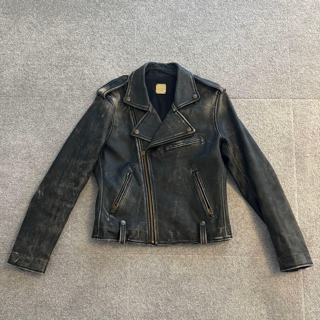 【定価12万円】ライダースジャケット（馬皮　ヴィンテージ加工）