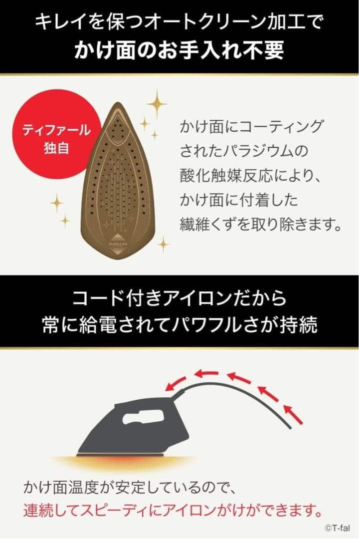 ティファール パワフルスチーム スチームアイロン アルティメット 6828