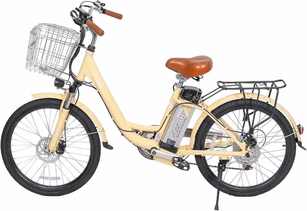 電動アシスト自転車5段階アシスト続行距離130kmアルミフレームシマノ6段変速