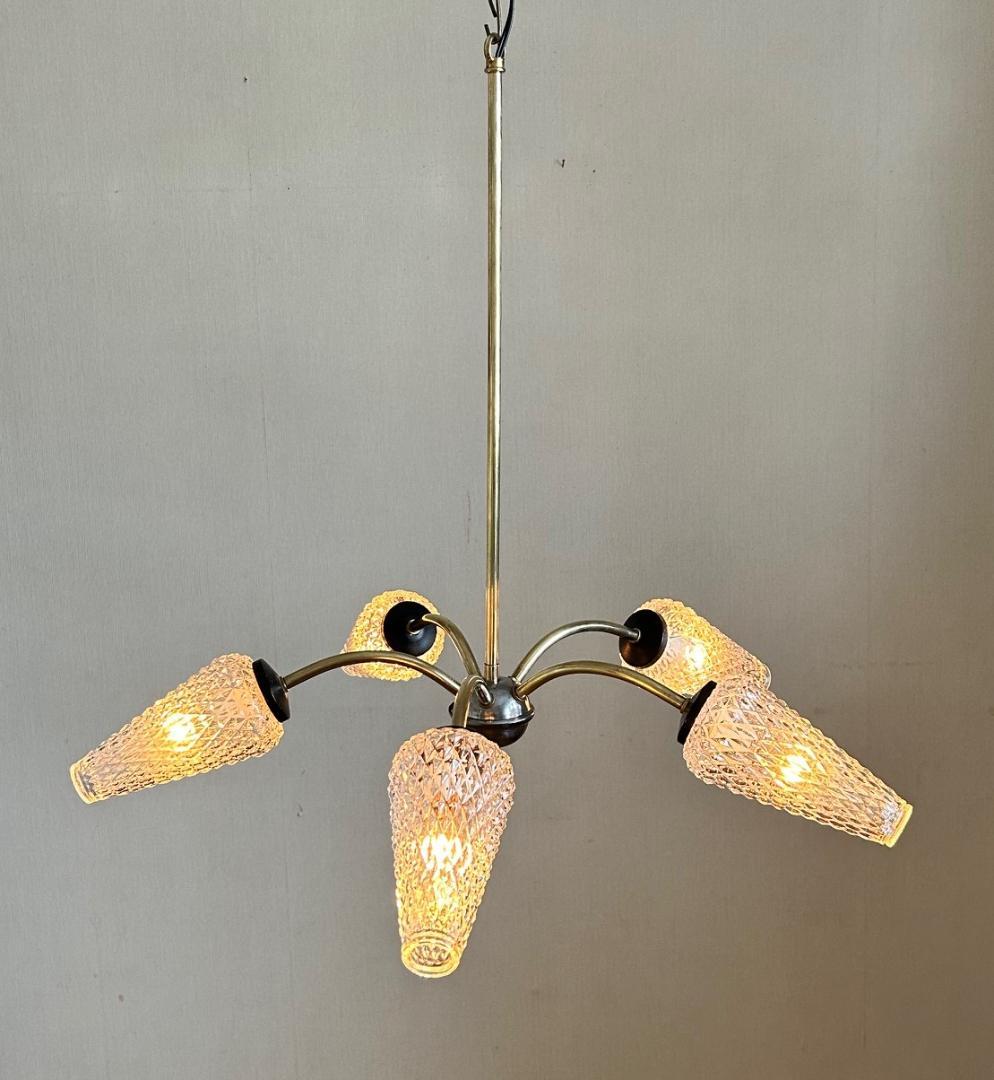 フランス　ランプ　シャンデリア　フレンチ　ミッドセンチュリー　ヴィンテージ