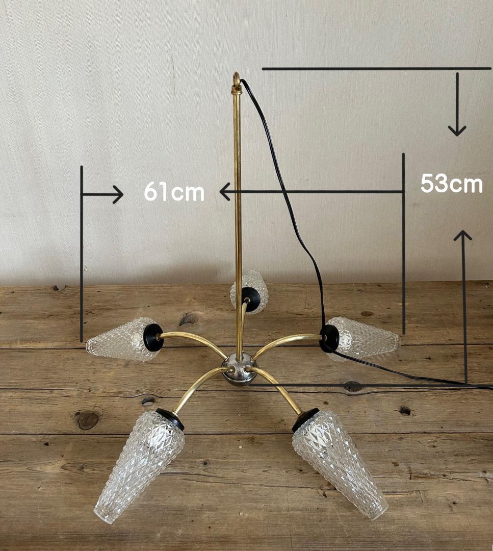 フランス　ランプ　シャンデリア　フレンチ　ミッドセンチュリー　ヴィンテージ