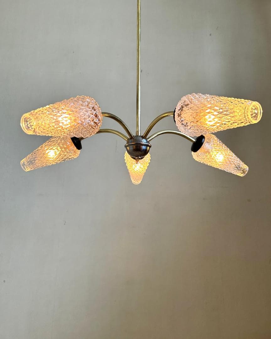 フランス　ランプ　シャンデリア　フレンチ　ミッドセンチュリー　ヴィンテージ