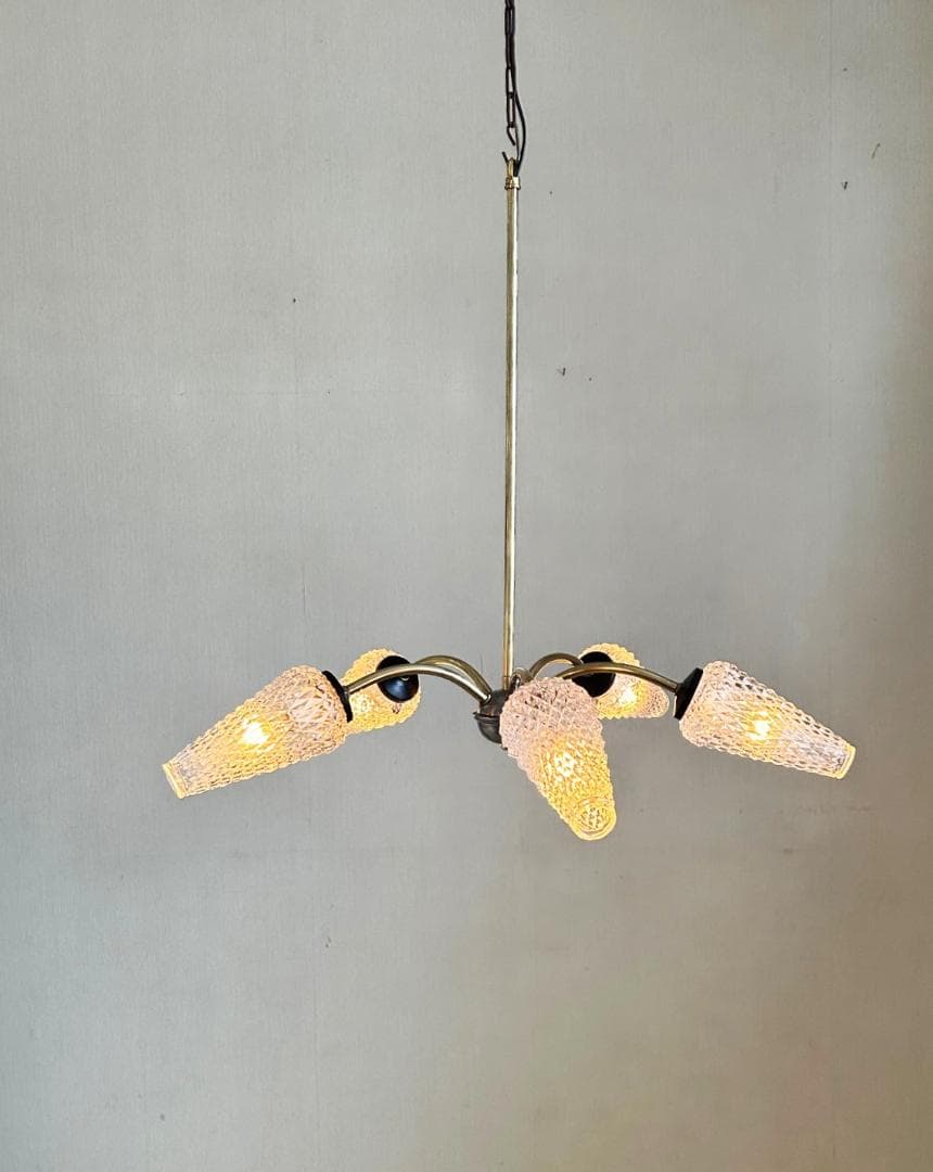 フランス　ランプ　シャンデリア　フレンチ　ミッドセンチュリー　ヴィンテージ