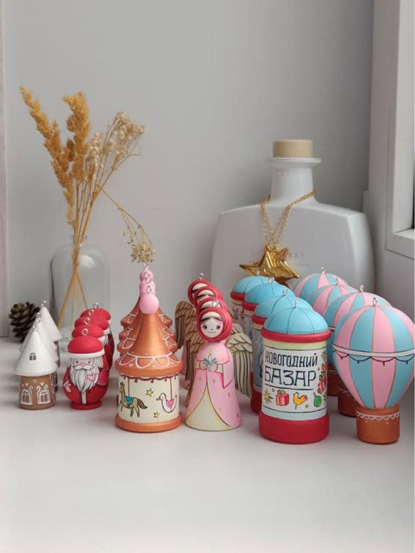 【baron】起き上がりこぼし2点&イースターマトリョーシカ&オーナメント