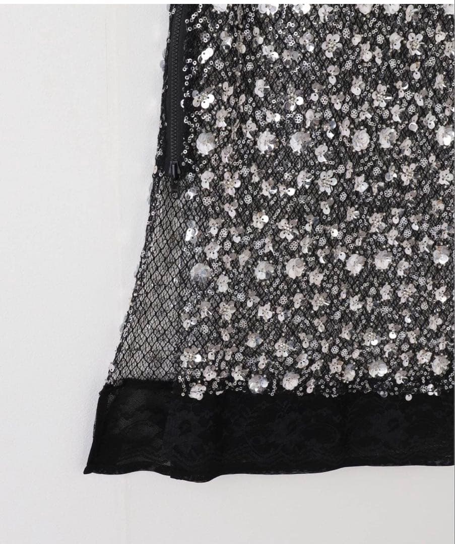 ＜Chika Kisada＞フラワー スパンコール スカート