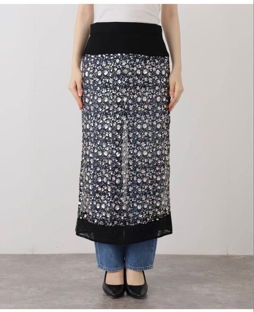 ＜Chika Kisada＞フラワー スパンコール スカート