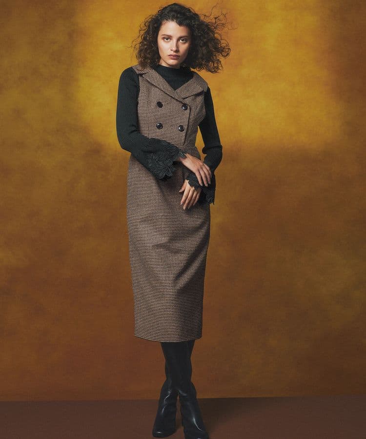 STRAWBERRY FIELDS 千鳥格子 ジャンパースカート 大人気完売品