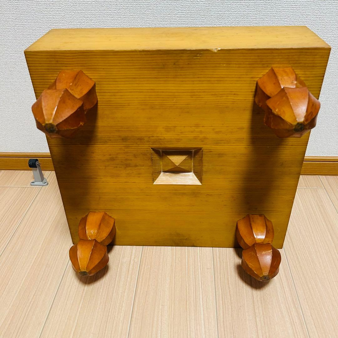 囲碁盤 本榧 天地柾目 ヘソ・脚付き 4.5寸 13.5cm 高級　国産