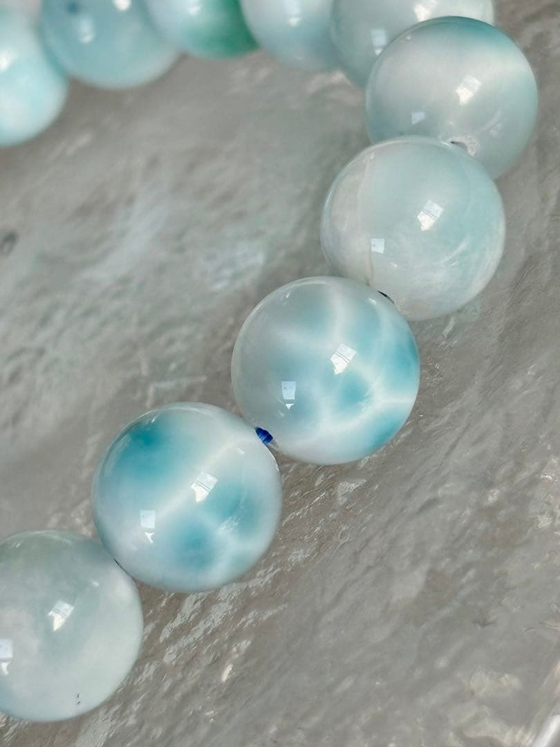 【訳あり】天然石 ラリマー ブレスレット 約9.5mm