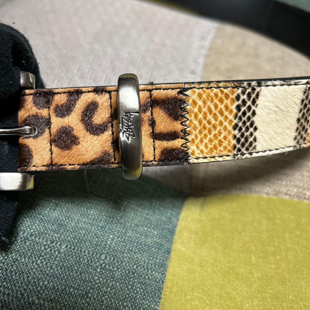 stussy アニマル柄 ベルト ヒョウ ゼブラ パイソン カウ
