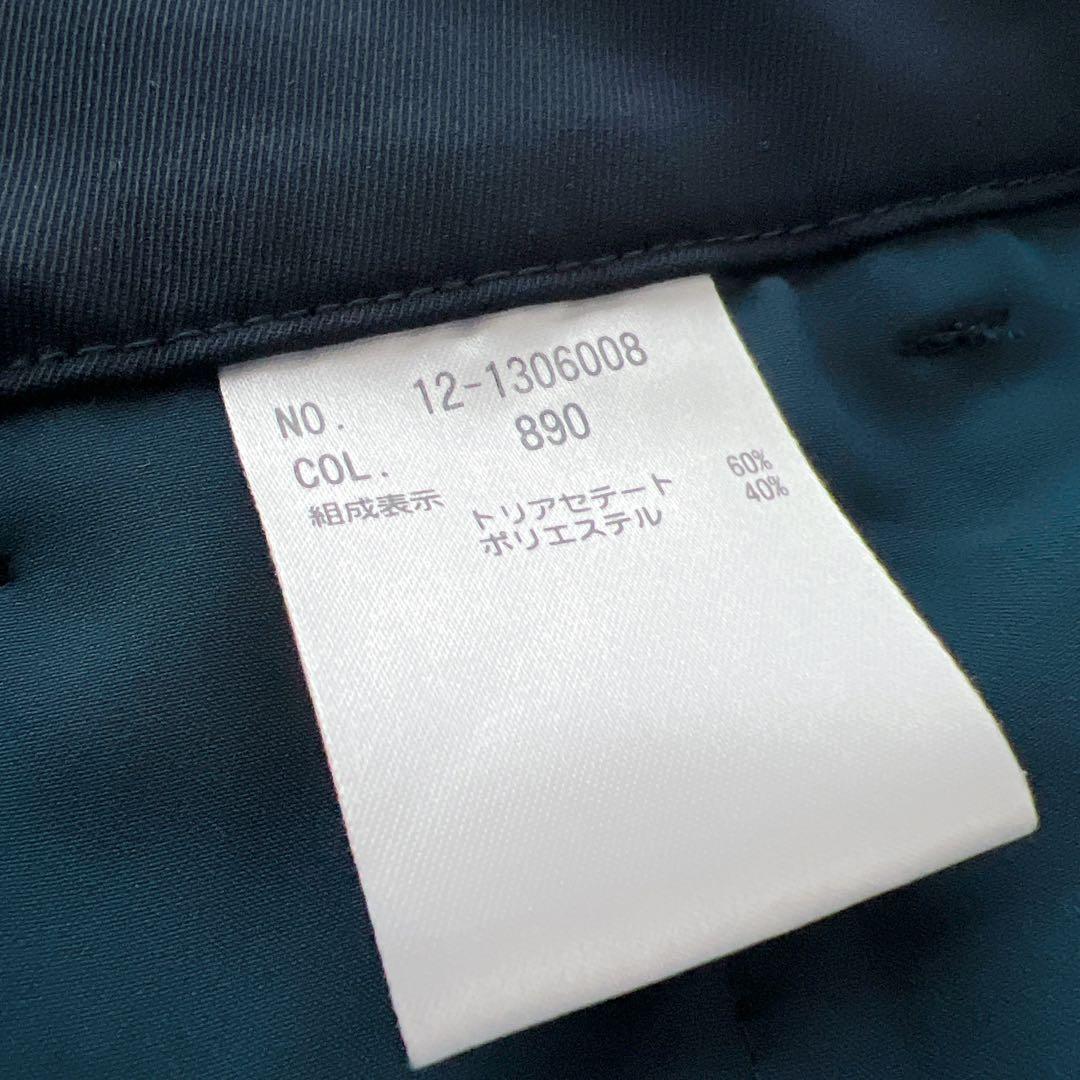 PLST プラステ パンツスーツセットアップ ノーカラー ネイビー Lサイズ