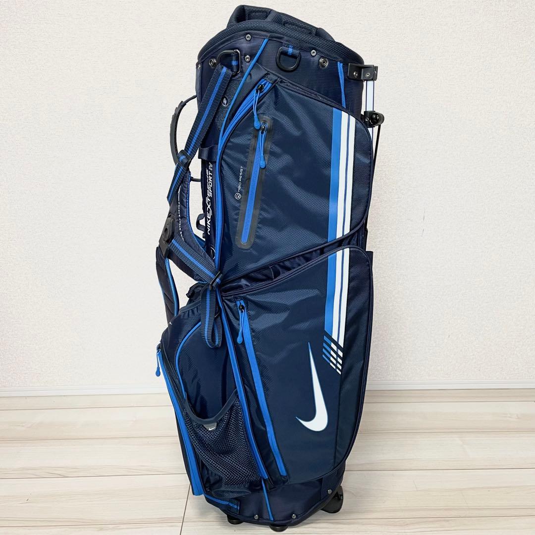 【美品】ナイキ ゴルフ スタンド　キャディバッグ BG0287 ネイビー