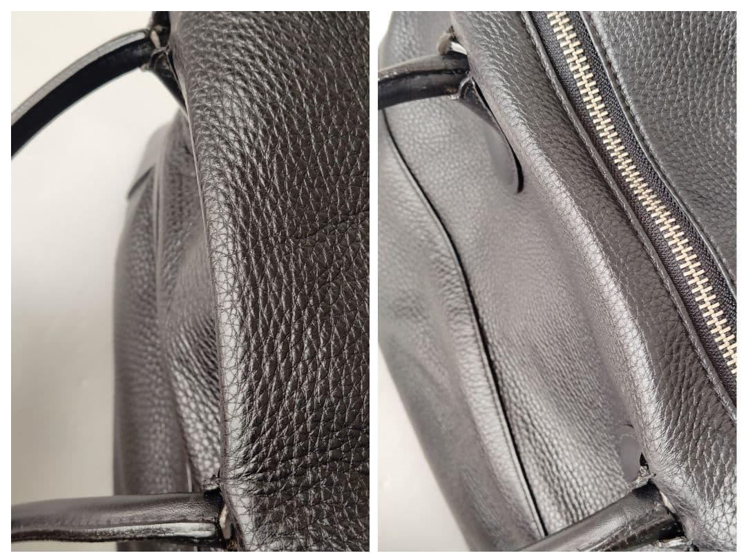 ganzo fico レザートートバッグ ブラック