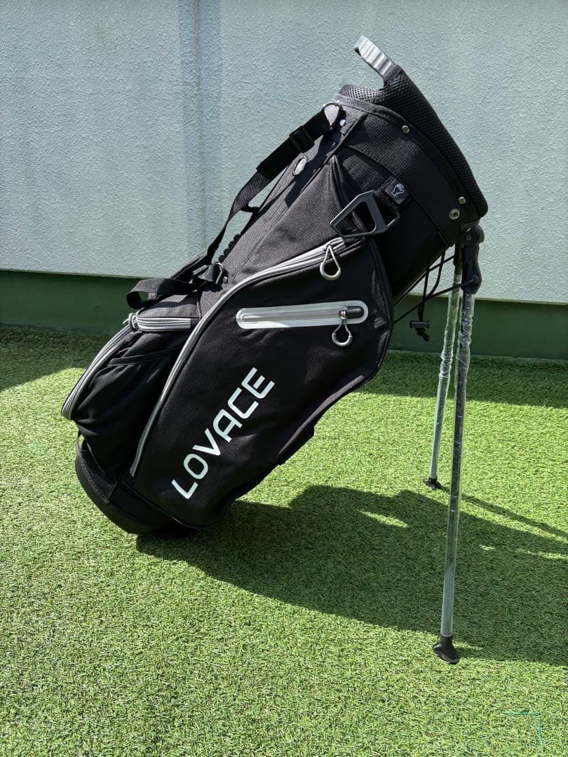 LOVACE スタンドキャディバッグ　ゴルフバッグ　新品　ブラック　軽量　防水