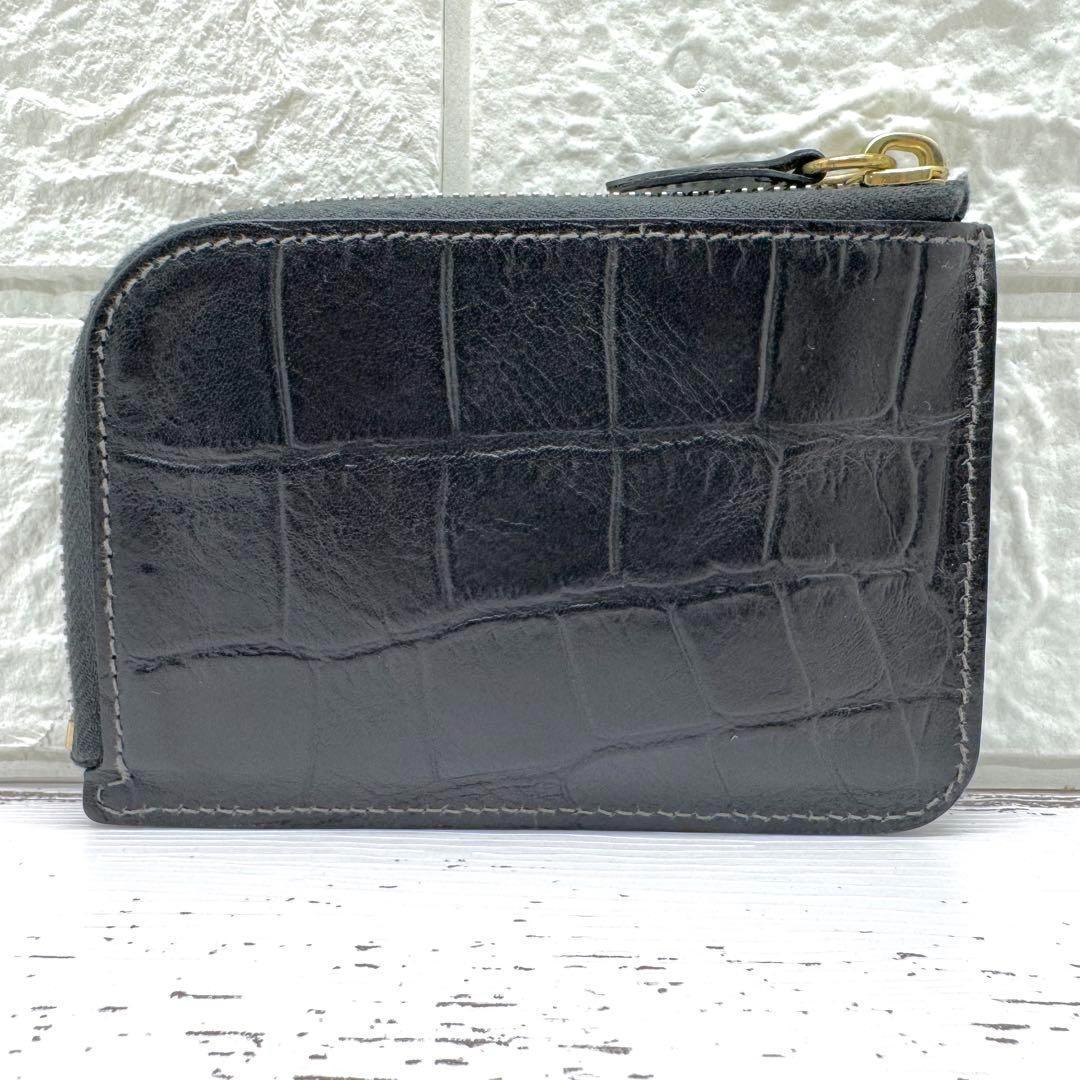 希少✨美品　イルビゾンテ　ケース　カードケース　クロコ型押し　レザー