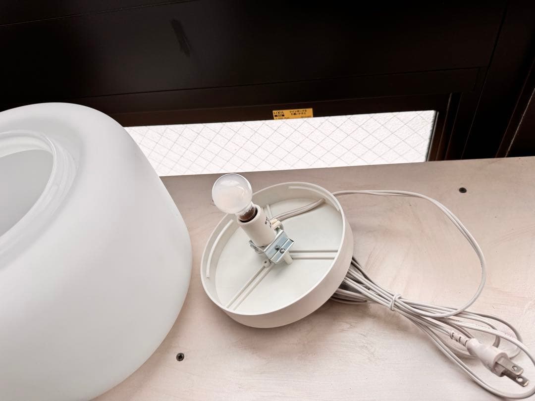 美品　廃盤 MUJI 無印良品 床置きライト 大｜フロストガラス