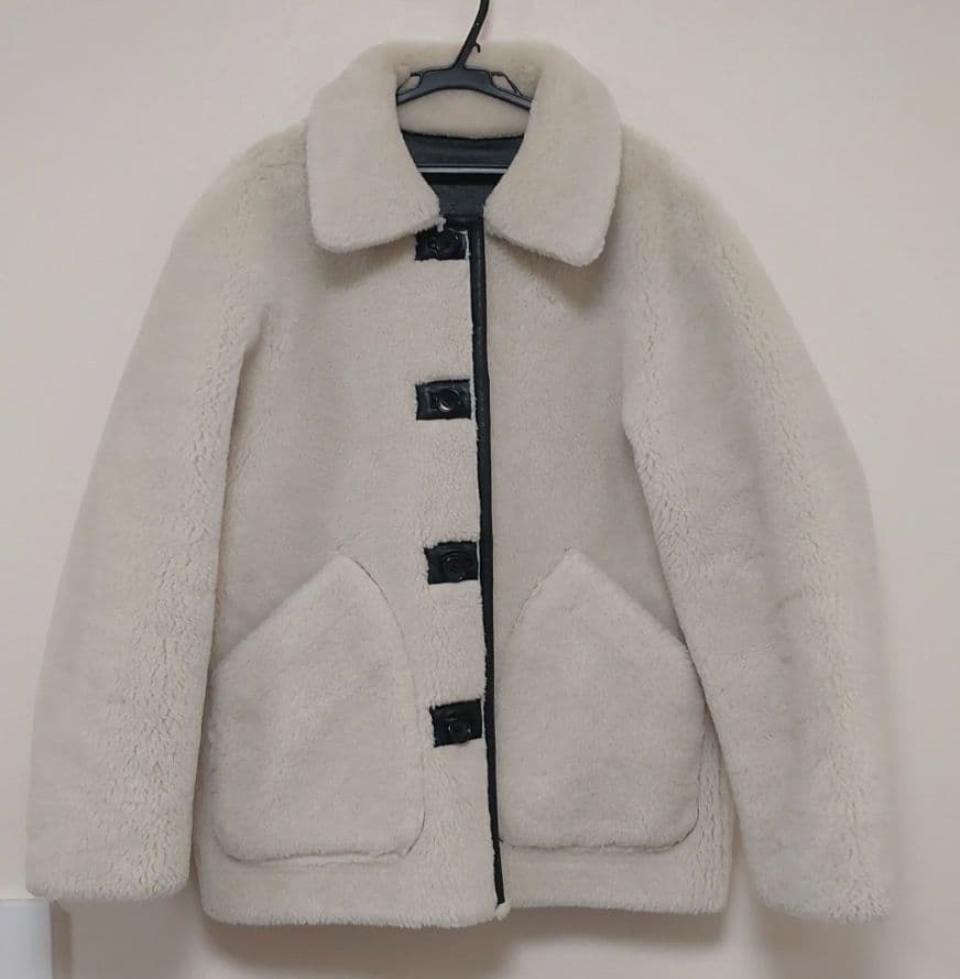 フェイクレザー リバーシブル ボア ブルゾン