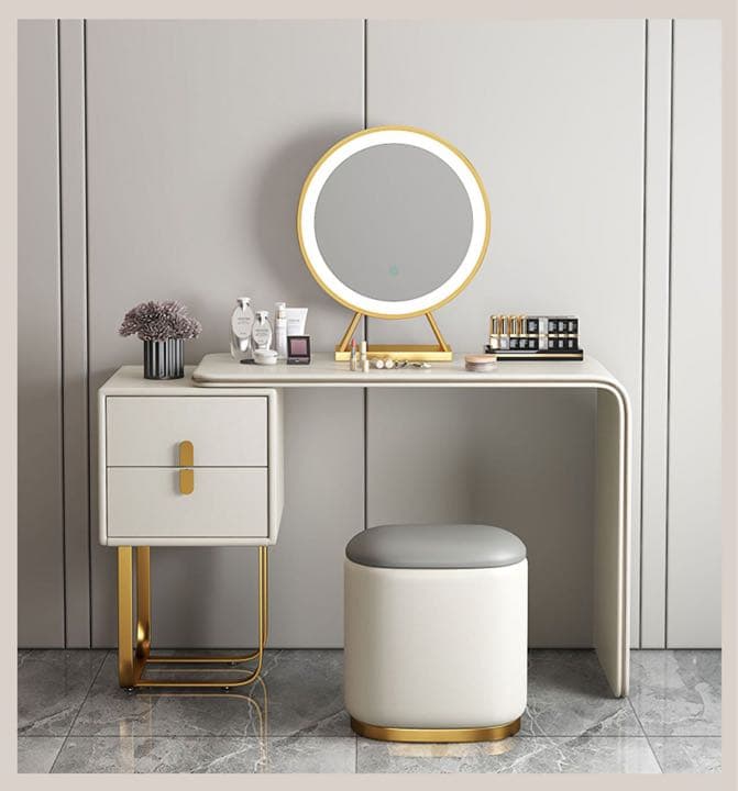 イタリア式高級ドレッサー  ベージュ 4点セット