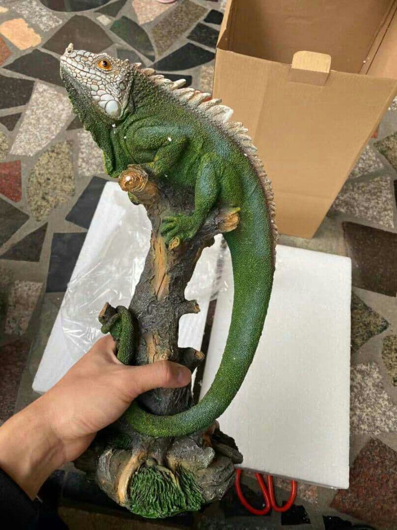 欧風 トカゲ 置物 工芸品 装飾品 樹脂