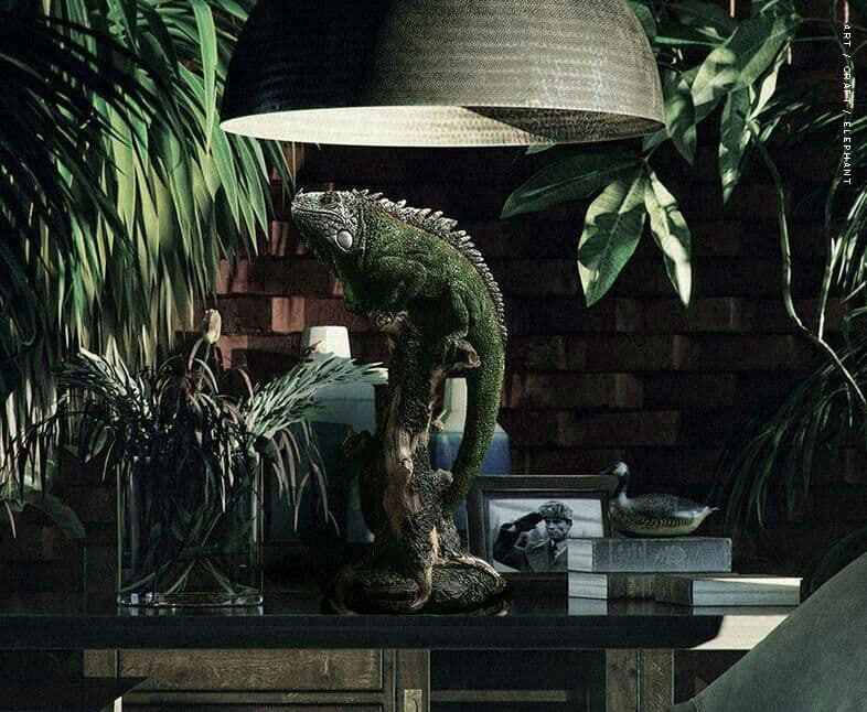 欧風 トカゲ 置物 工芸品 装飾品 樹脂