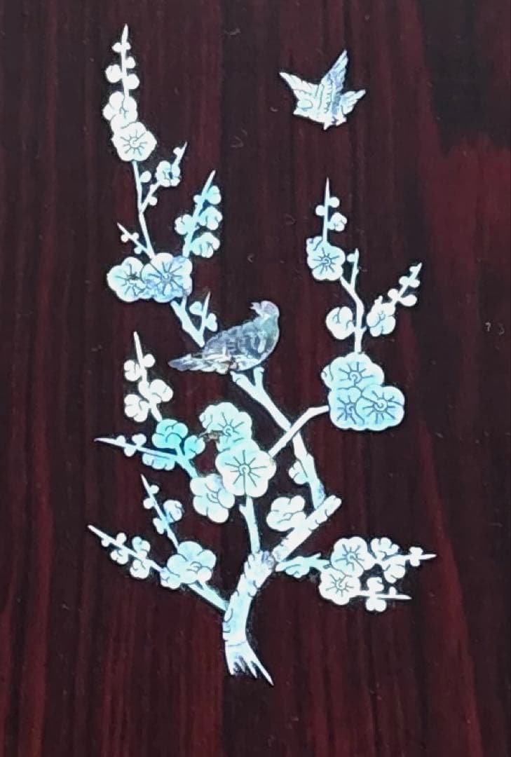 書道道具　漆　硯箱　螺鈿（らでん）細工　文箱