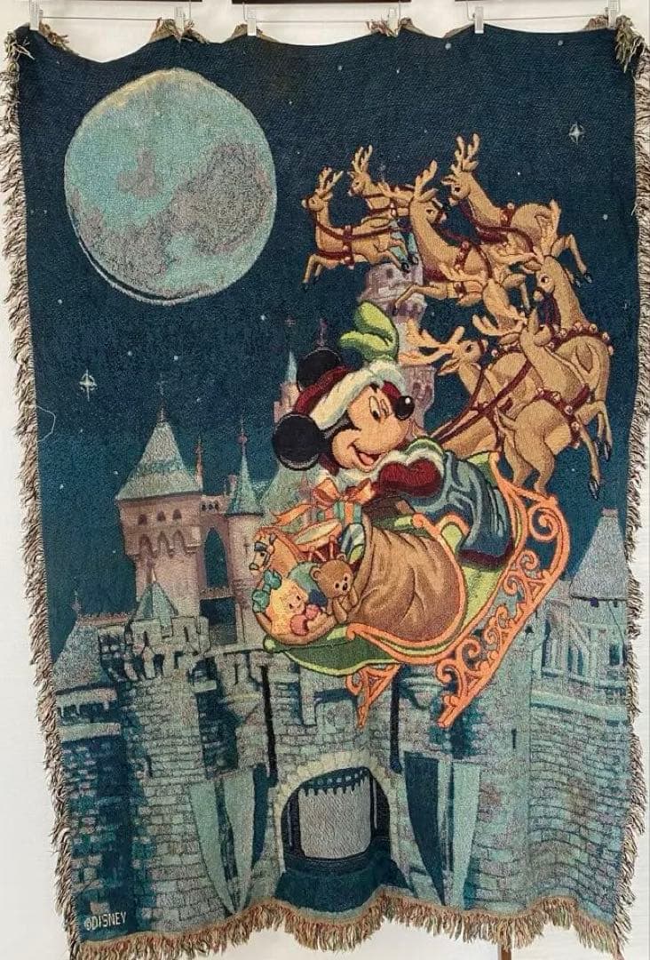 ディズニー　クリスマス　ラグ