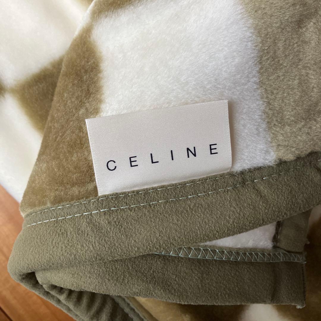 CELINE ニューマイヤー毛布　ミンクタッチ　チェック柄