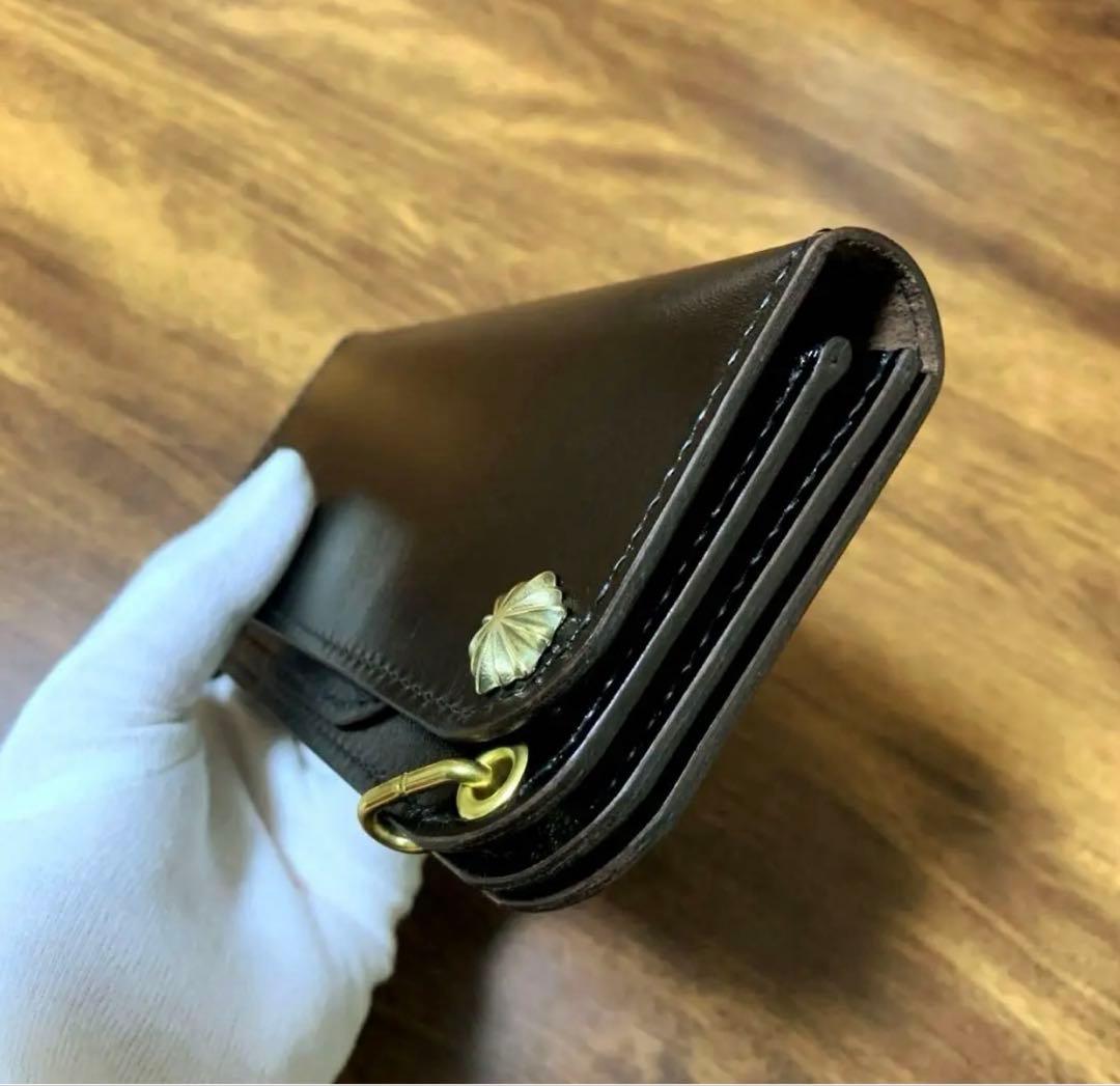 トラッカーウォレット　ホースハイド　ロング　handmade CLA001