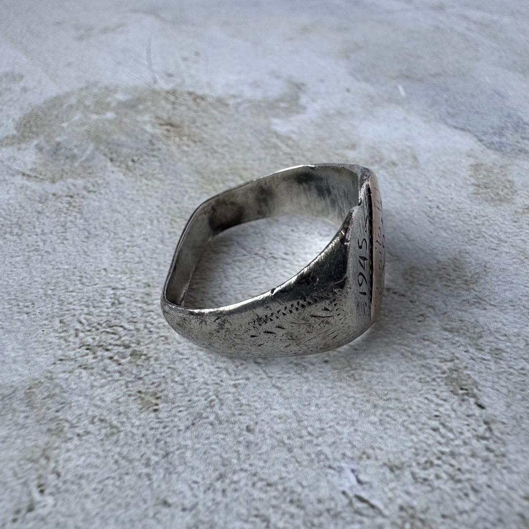 ヴィンテージ US ARMY マニラリング シルバー925 19号 USA製