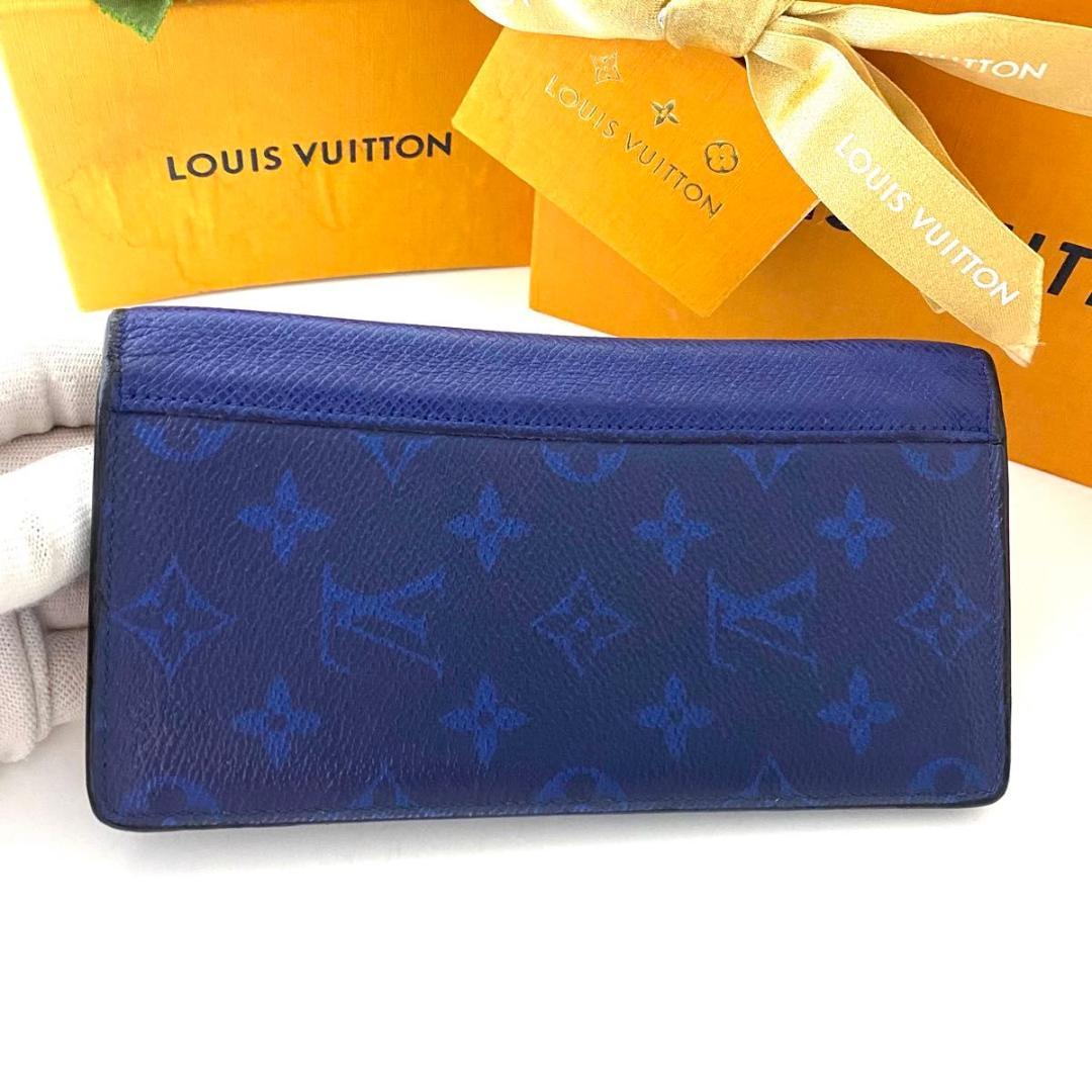 ルイ ヴィトン◎ポルトフォイユ ブラザ モノグラム ダイガラマ 青 ブルー 財布