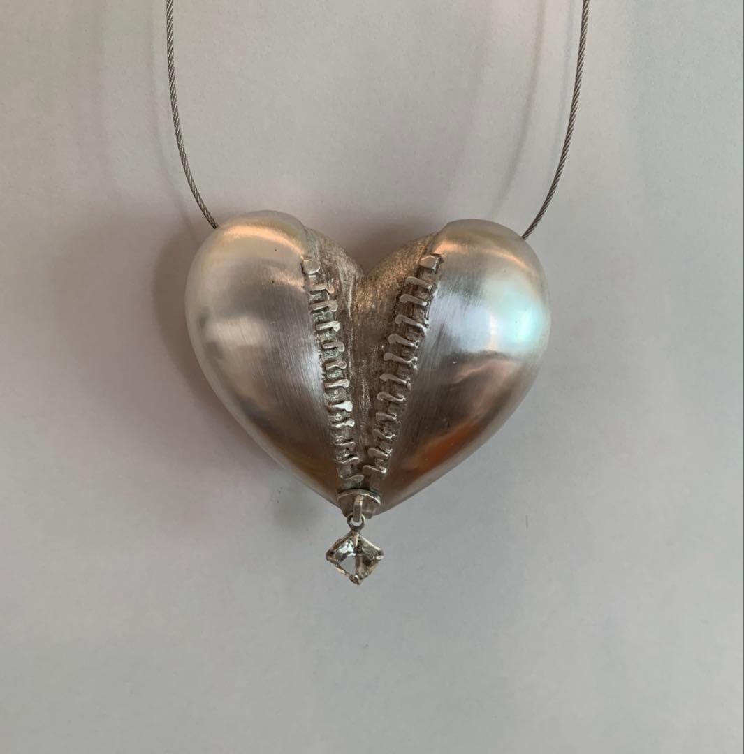 シルバー925 ビッグハートペンダント