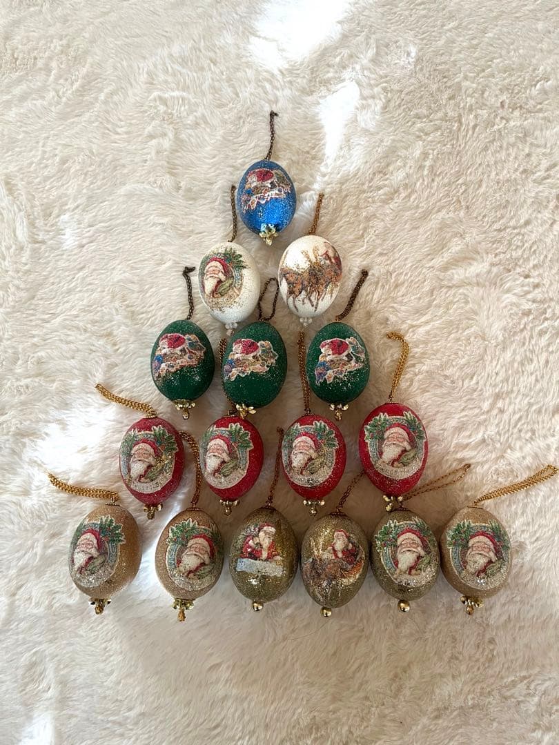 クリスマスオーナメント(1個¥2200〜別売り可能)　エッグオーナメント