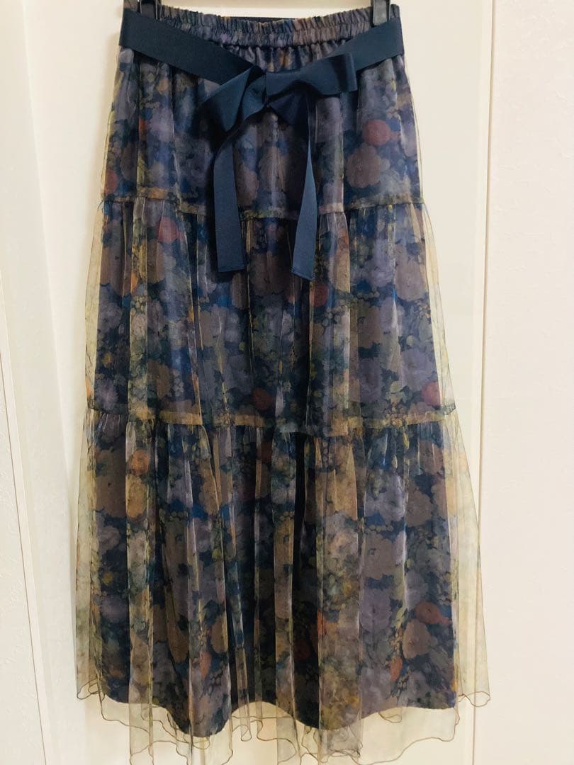 売り切り価格です☆新品　エムズグレイシー　ティアードチュールスカート