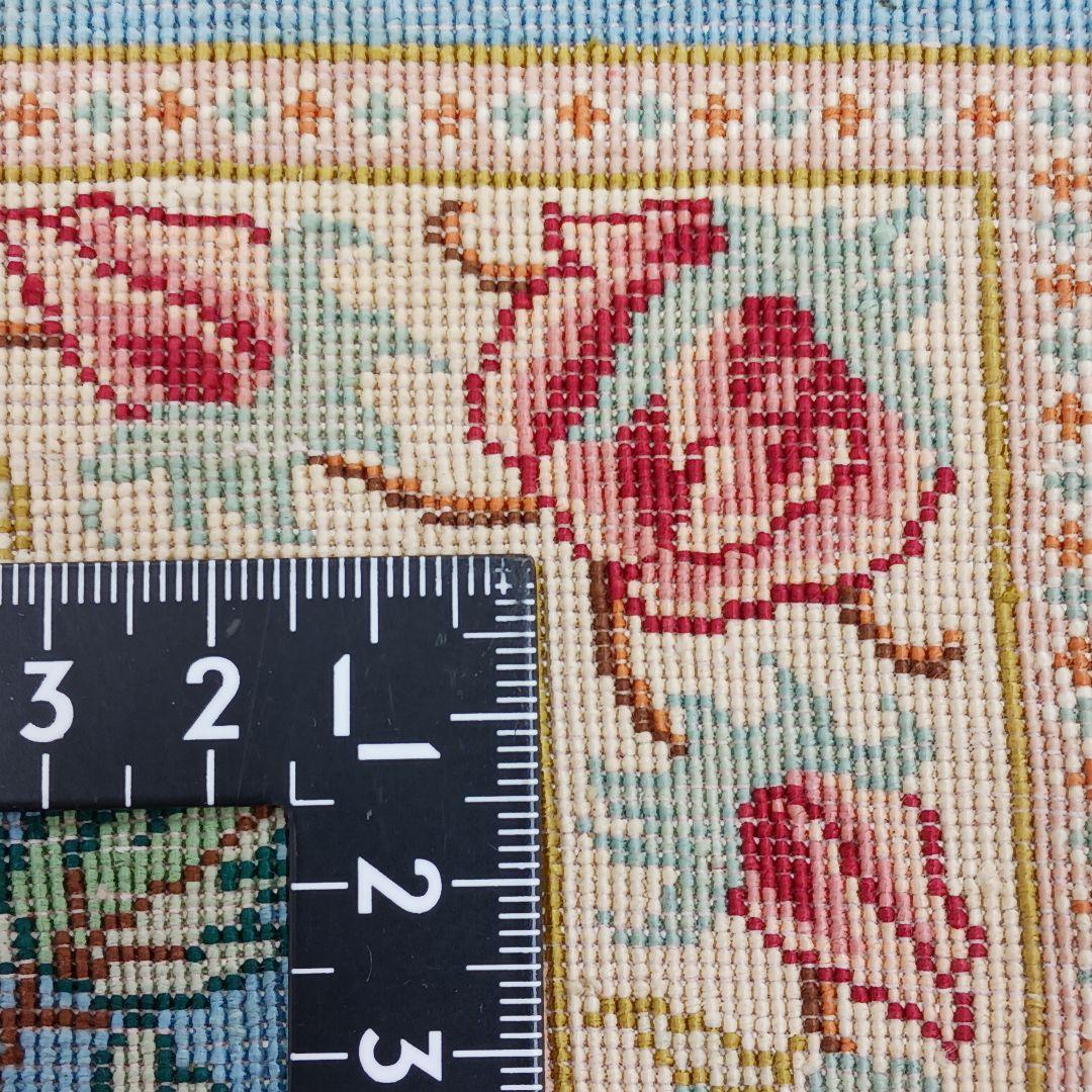 Y3321 ペルシャ絨毯 クム産 工房サイン有 シルク100％ 100万ノット