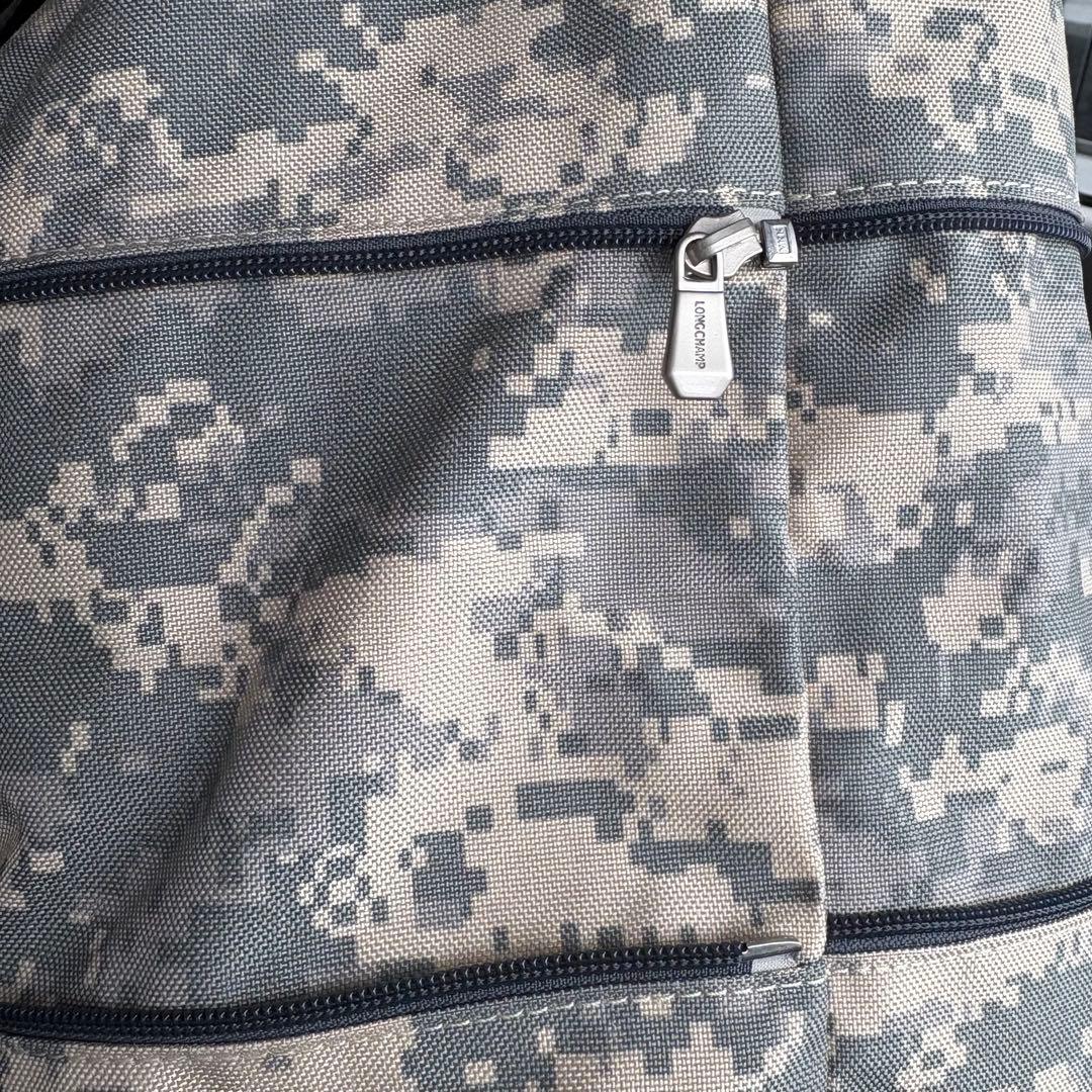 激レア　ロンシャン LONGCHAMP 迷彩柄 ボストンバッグ カーキ グレー