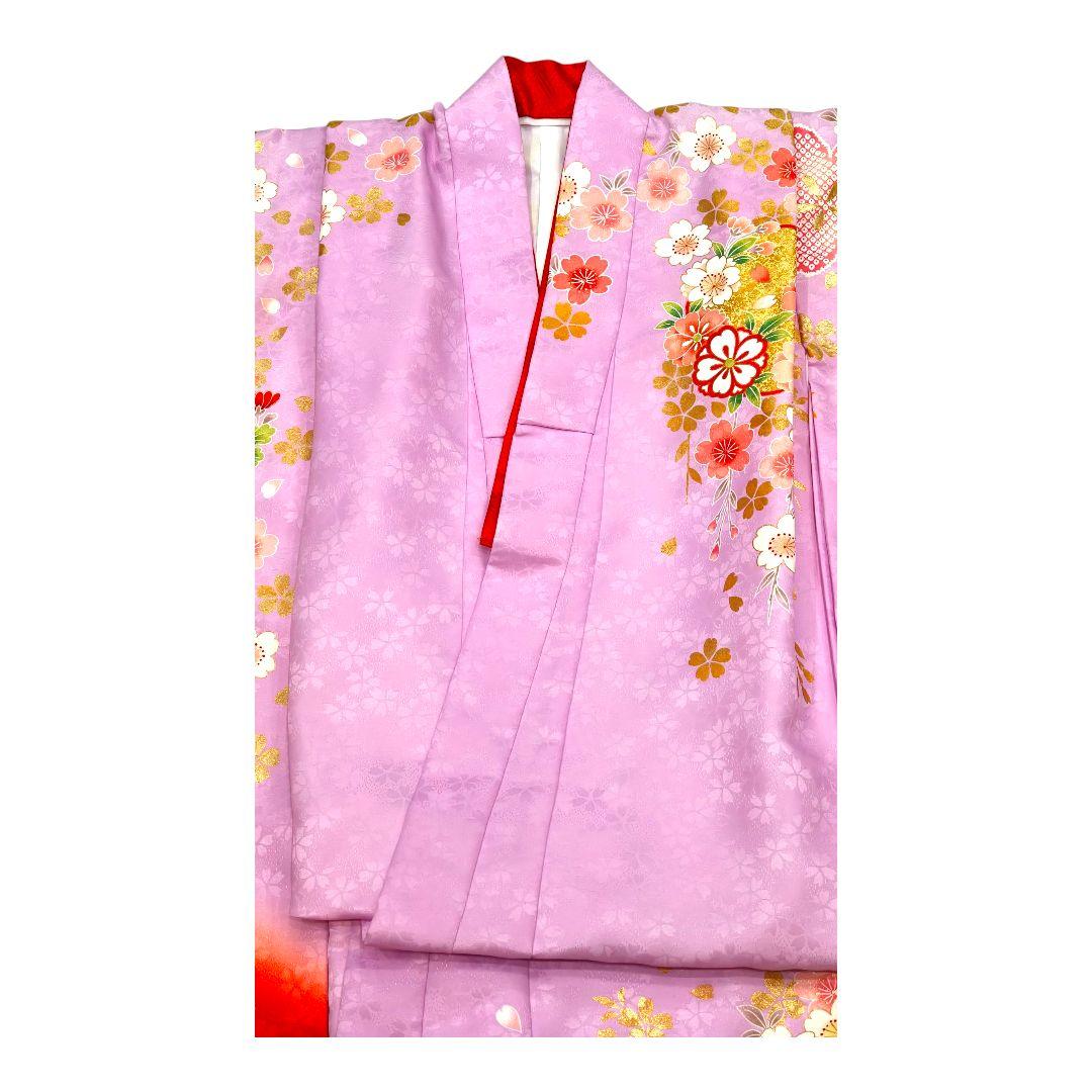 女の子七五三 7歳 四つ身 着物 長襦袢付き 絵羽柄