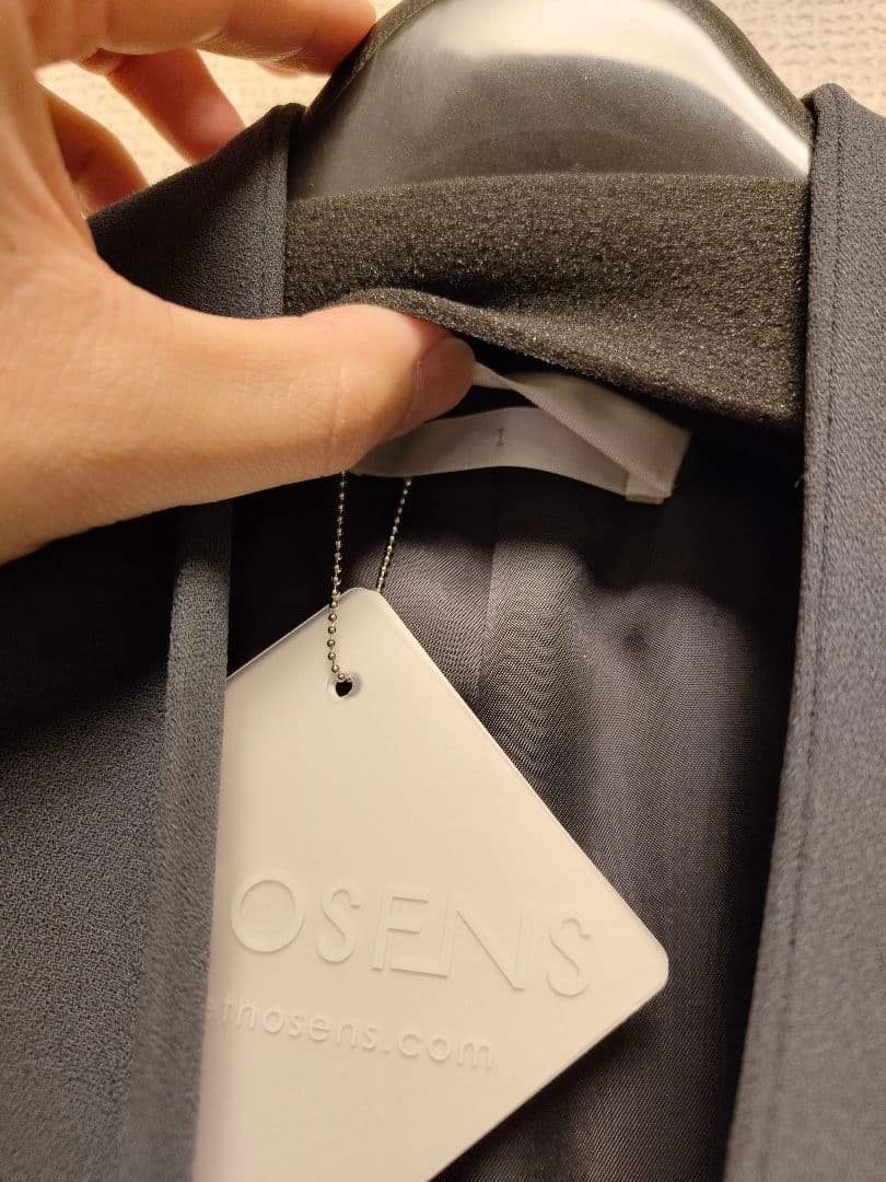 ETHOSENSエトセンス ジョーゼットロングトレンチコート