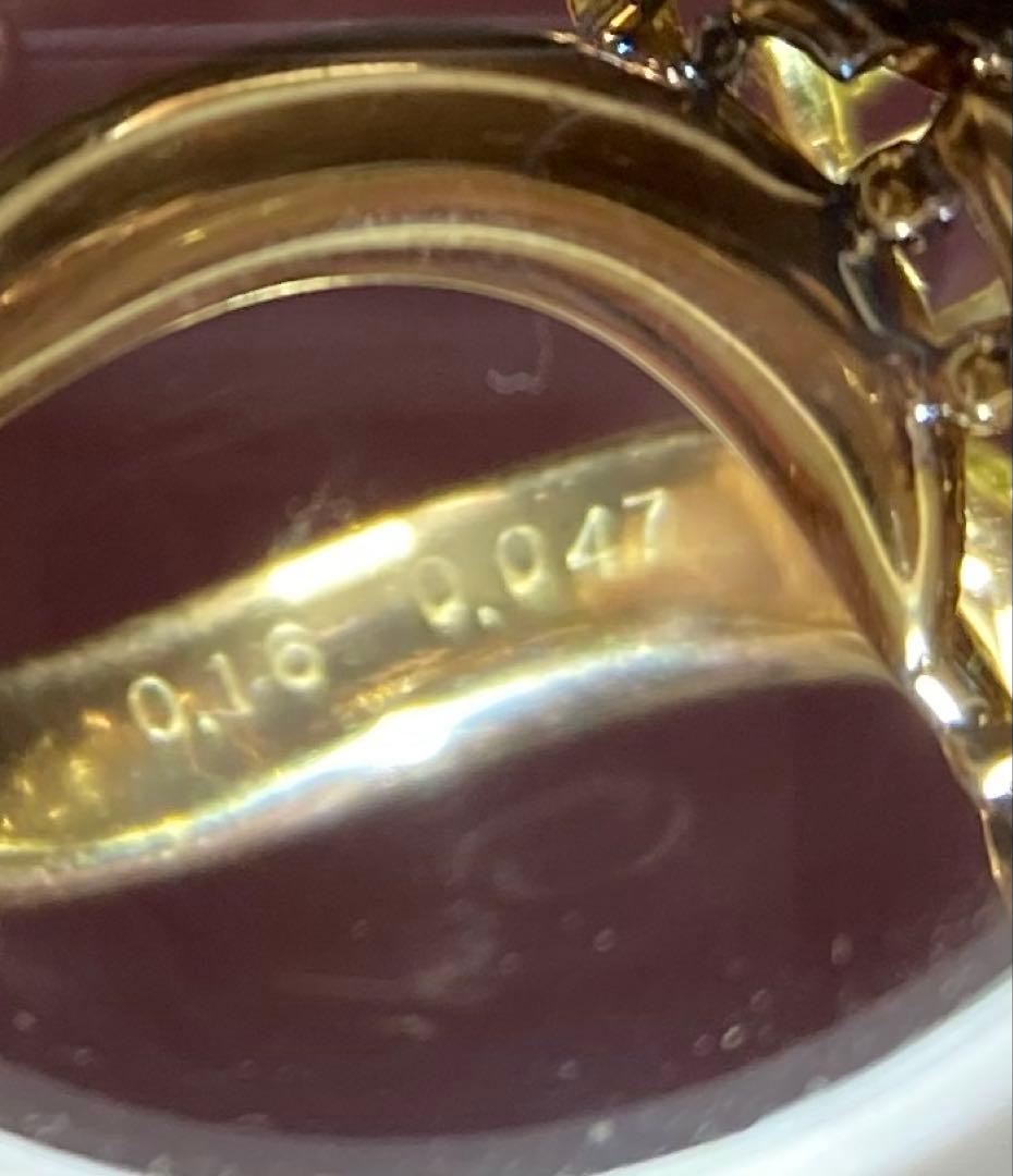 k18 pt900 アメジストリング葡萄モチーフ