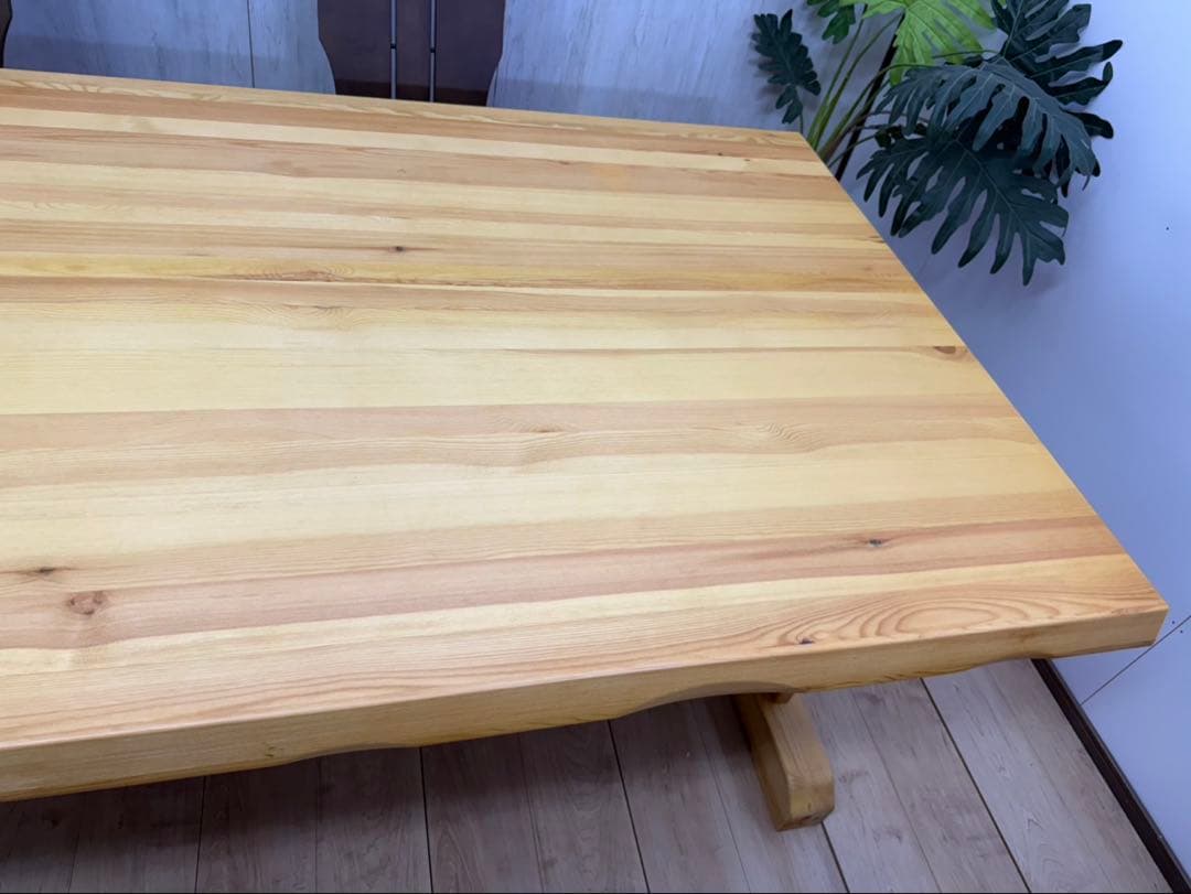 大特価！無垢材ダイニングテーブル 6〜8人一枚板集成材