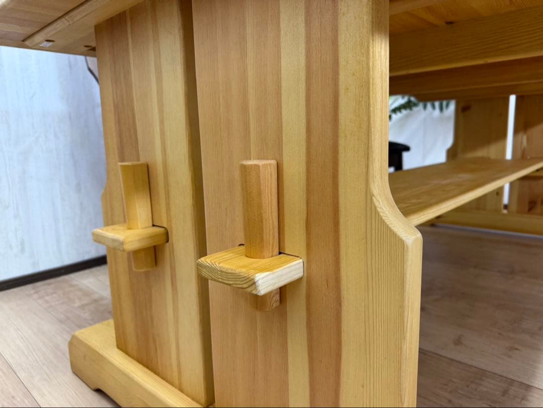 大特価！無垢材ダイニングテーブル 6〜8人一枚板集成材