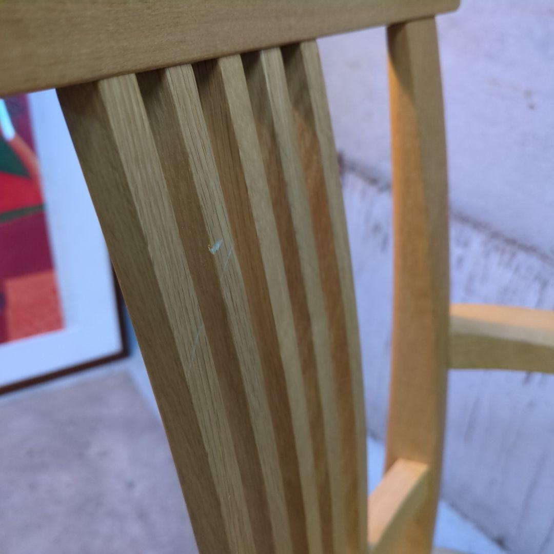 柏木工◆ナラ材　木製アームチェア ナチュラルウッド　オークブラウン　オーク材