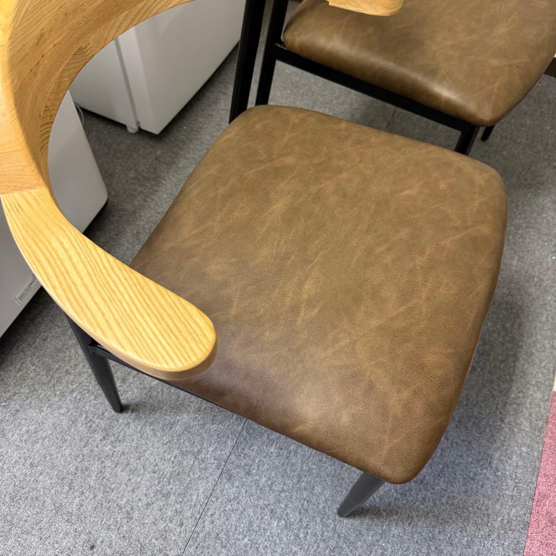 【なおみ】ダイニングテーブル5点セット 4人掛け 肘付き チェア