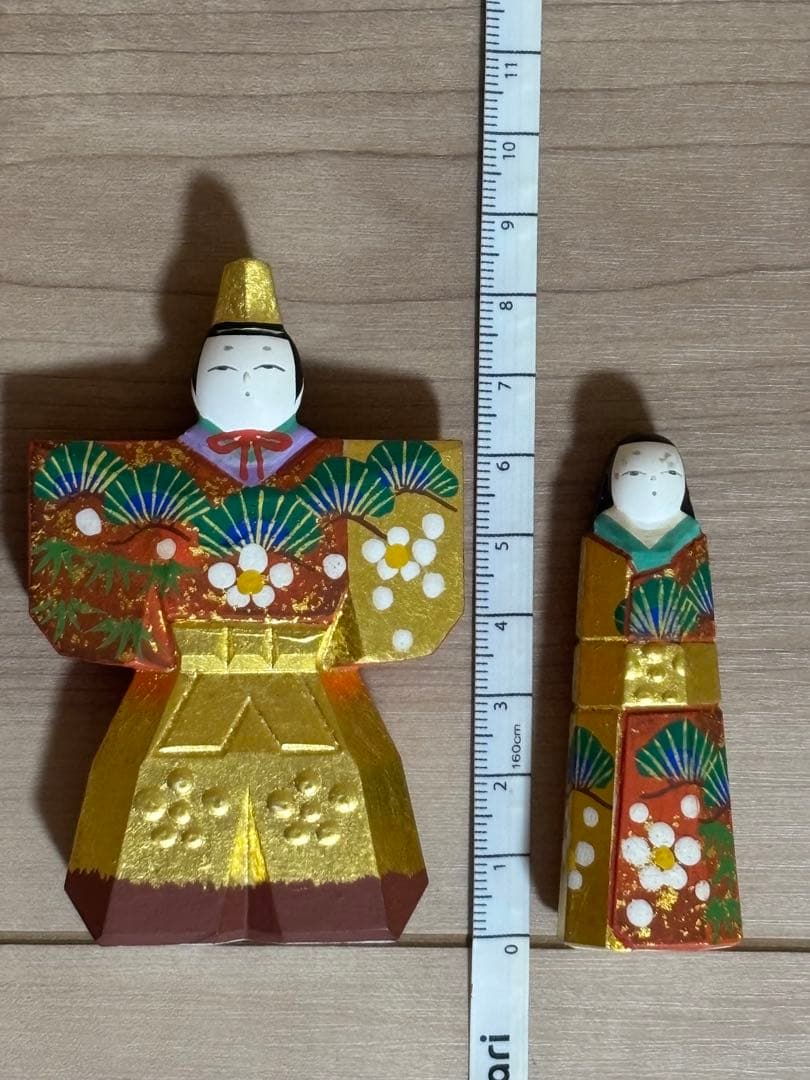 【最終値下げ】奈良一刀彫 神泉作 立雛 お雛様 お内裏様 雛人形 工芸品