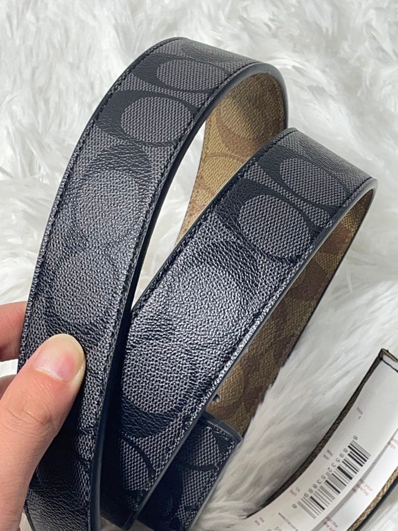 COACH コーチ　リバーシブル 本革　レザーベルト シグネチャー